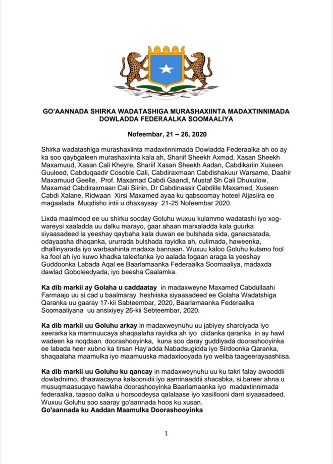 WAR-MURTIYEEDKA MIDAWGA MUSHARRIXIINTA SOMALIA 1 2020